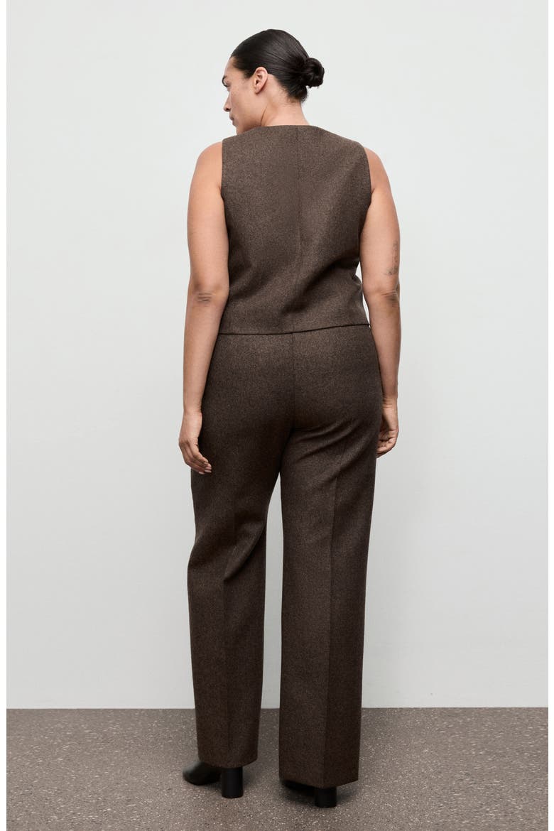 Straight Leg Wool Blend Pants, Alternate, color, BROWN