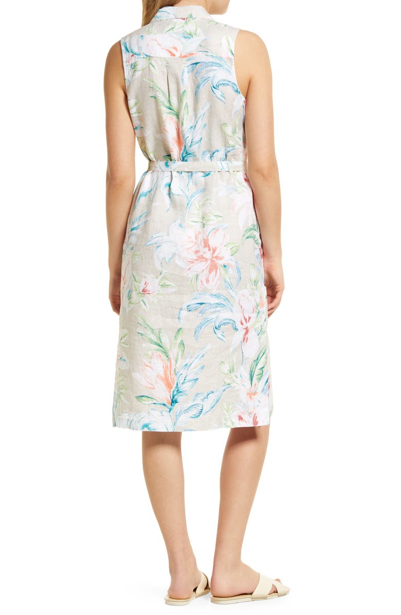 Tommy Bahama May Meadows Sleeveless Linen Shirtdress, Alternate, color, 