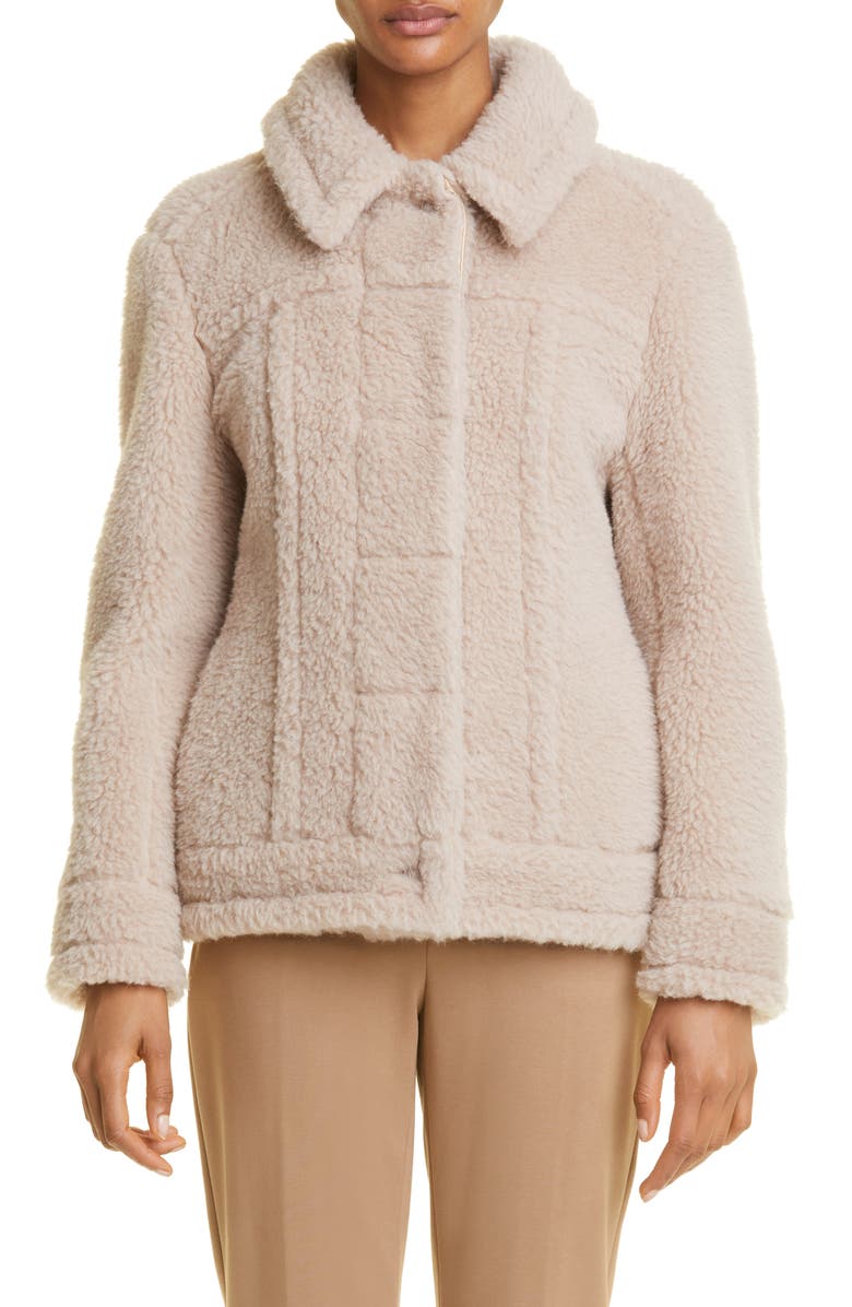 Max Mara Teddino Alpaca & Wool Blend Jacket, Alternate, color,