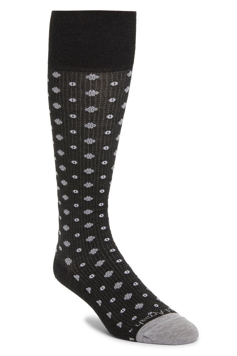 Neat Tall Compression Dress Socks, Main, color, CHARCOAL