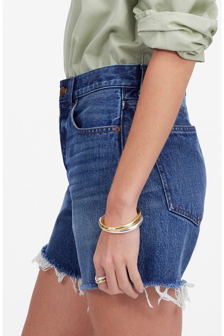 The Brynn Long Cutoff Denim Shorts, Alternate, color, POLACHECK WASH