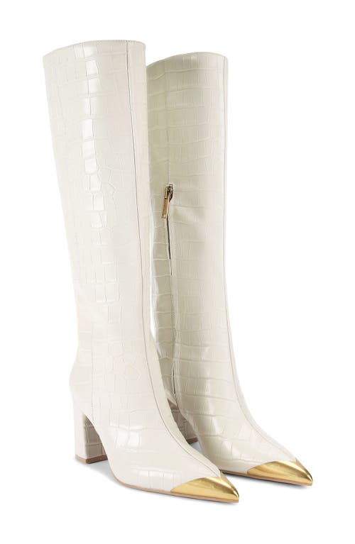 Kurt Geiger London Regent Knee High Boot In White