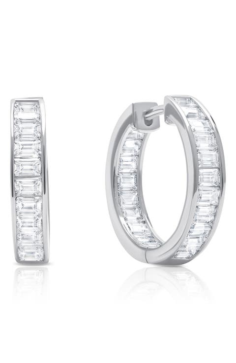Cubic Zirconia Hoop Earrings