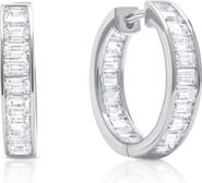 Crislu Cubic Zirconia Hoop Earrings