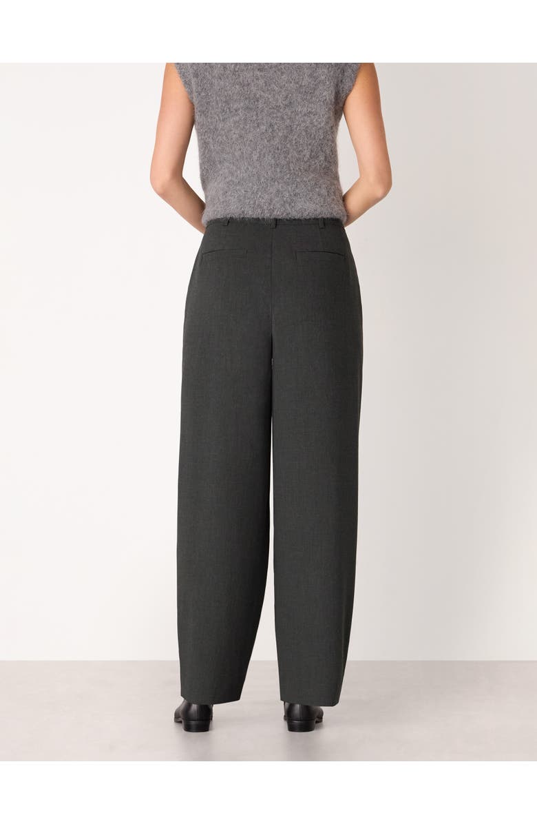 Whistles Wool Blend Barrel Pants, Alternate, color, Dark Grey