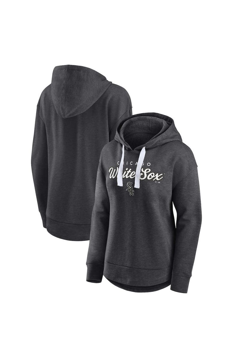 FANATICS Women's Fanatics Branded Heathered Charcoal Chicago White Sox Set to Fly Pullover Hoodie, Main, color, Heather Charcoal
