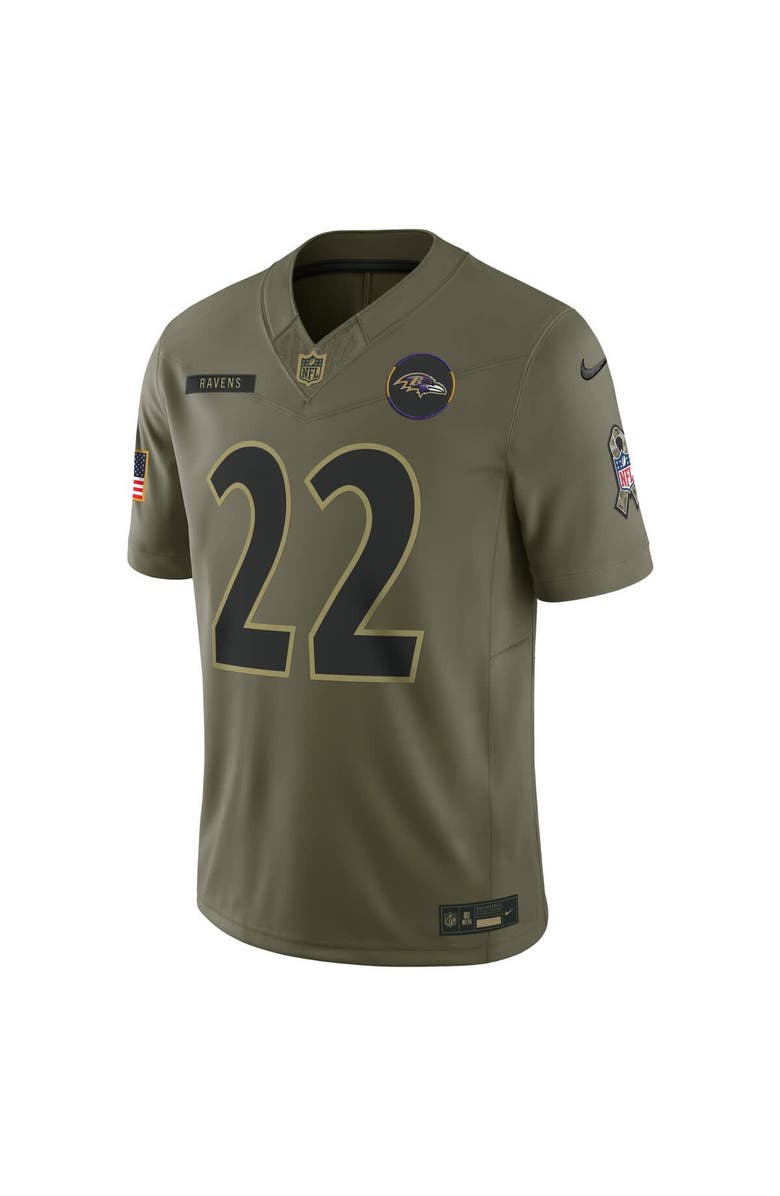 Nike Men's Nike Derrick Henry Olive Baltimore Ravens 2025 Salute to Service Limited Jersey, Alternate, color, Olive