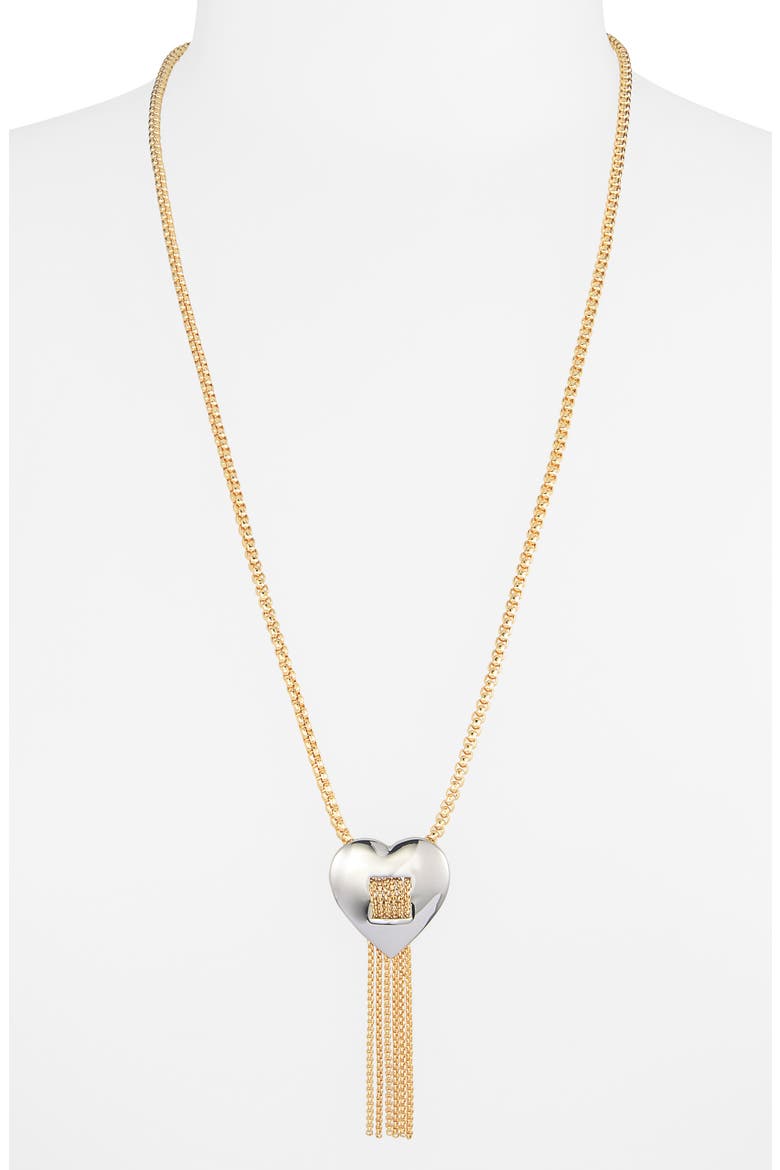 Sweetheart Fringe Pendant Necklace, Alternate, color, DESERT METAL