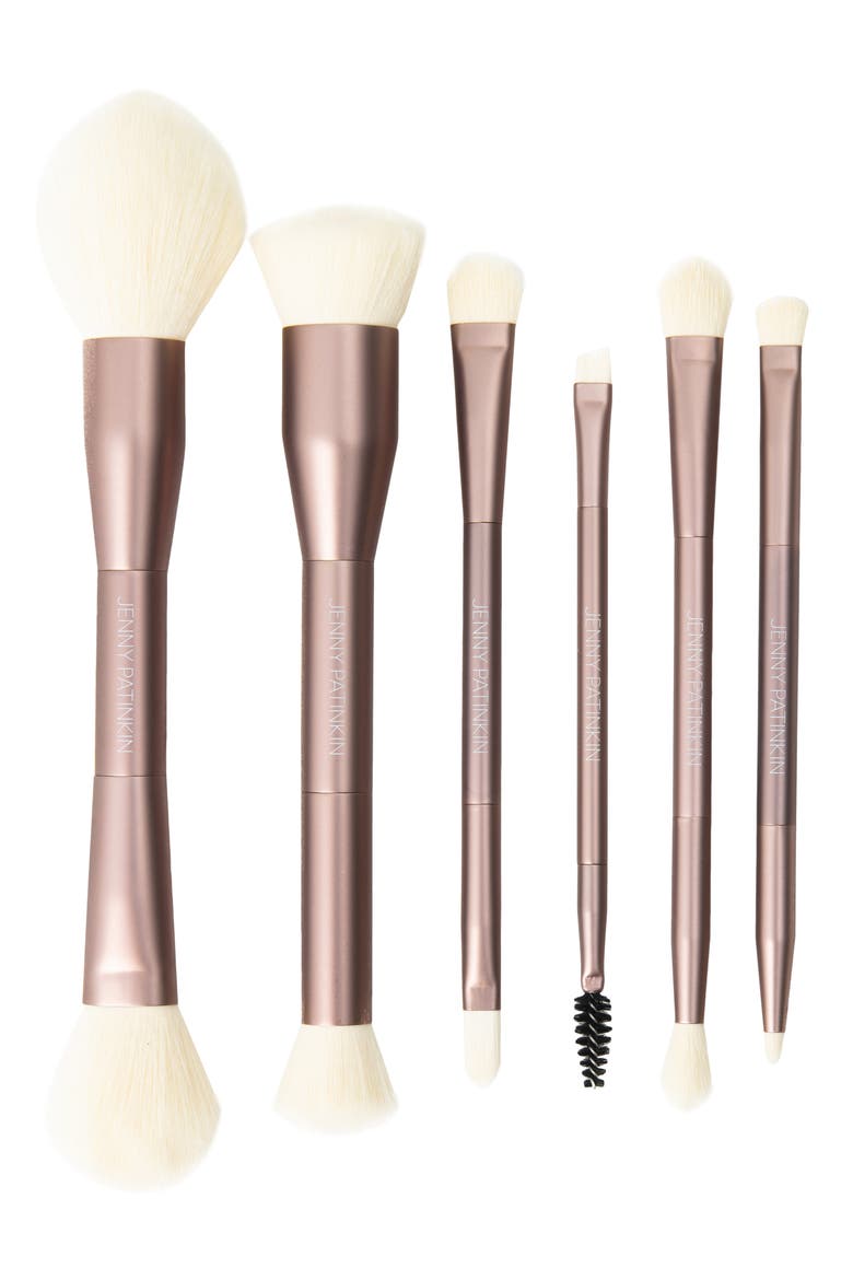 Luxury Dual Ended Makeup Brush Set, Main, color, ROSE GOLD