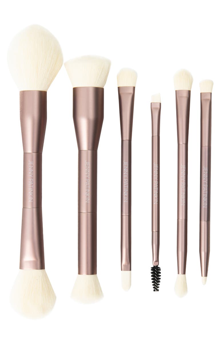 Jenny Patinkin Luxury Dual Ended Makeup Brush Set, Main, color, Rose Gold