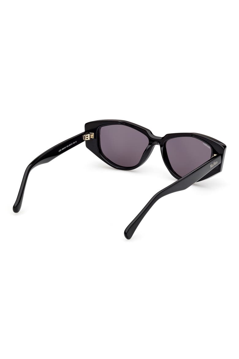 Lee 52mm Round Sunglasses, Alternate, color, BLACK/ SHINY PALE GOLD/ SMOKE