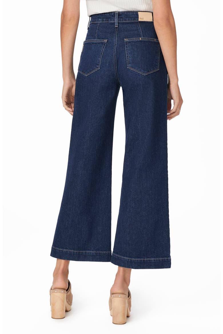Anessa Patch Pocket High Waist Ankle Wide Leg Jeans, Alternate, color, GRECIAN BLUE