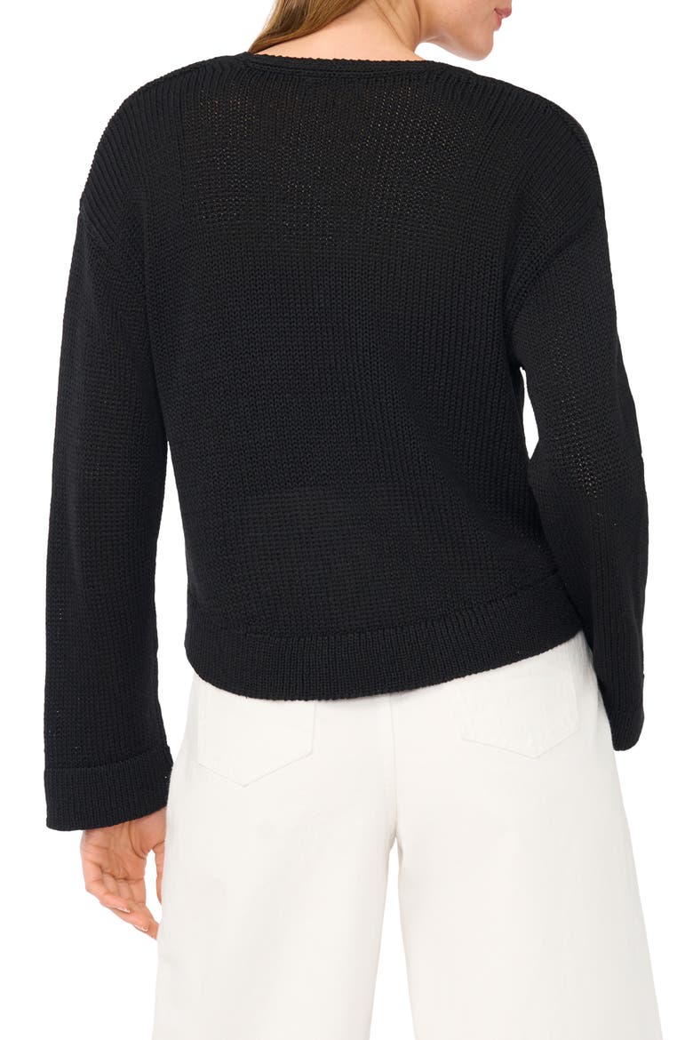 Front Tie Cardigan, Alternate, color, RICH BLACK