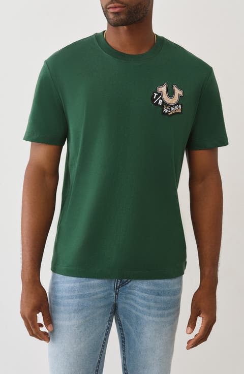 Embroidered Patch Graphic T-Shirt