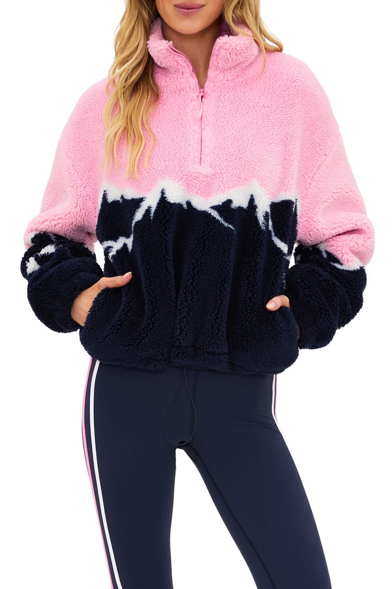 Leona Fleece Half Zip Sweatshirt, Main, color, SNOWY PEAKS