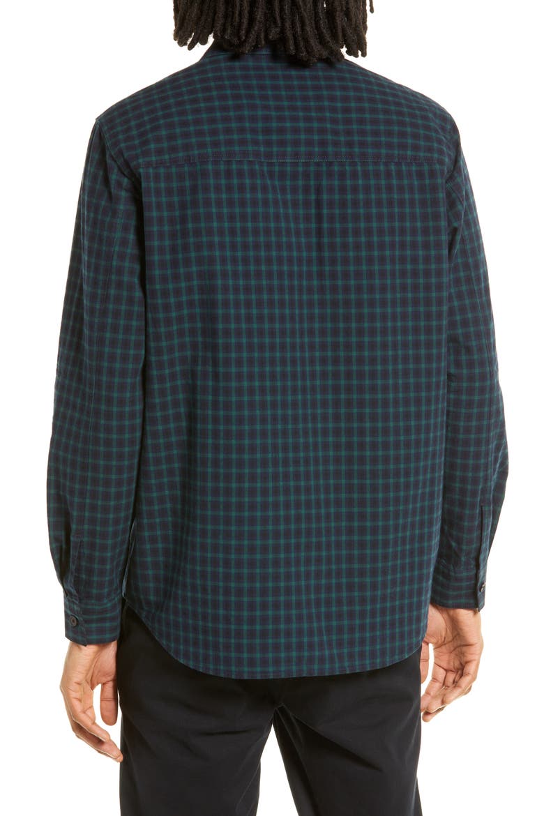 Avenir Flannel Check Shirt, Alternate, color, NAVY