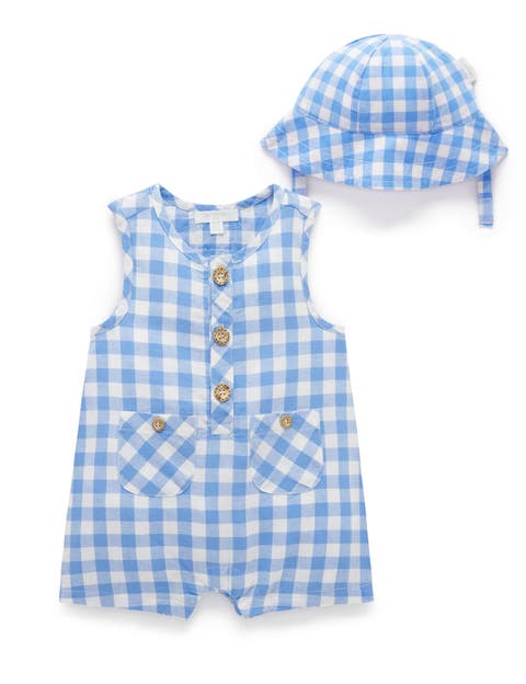 Linen Blend Romper & Sunhat