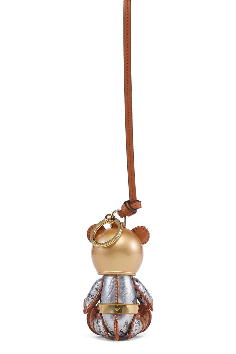 Aren Space Bear Charm in Visetos, Alternate, color, Cognac