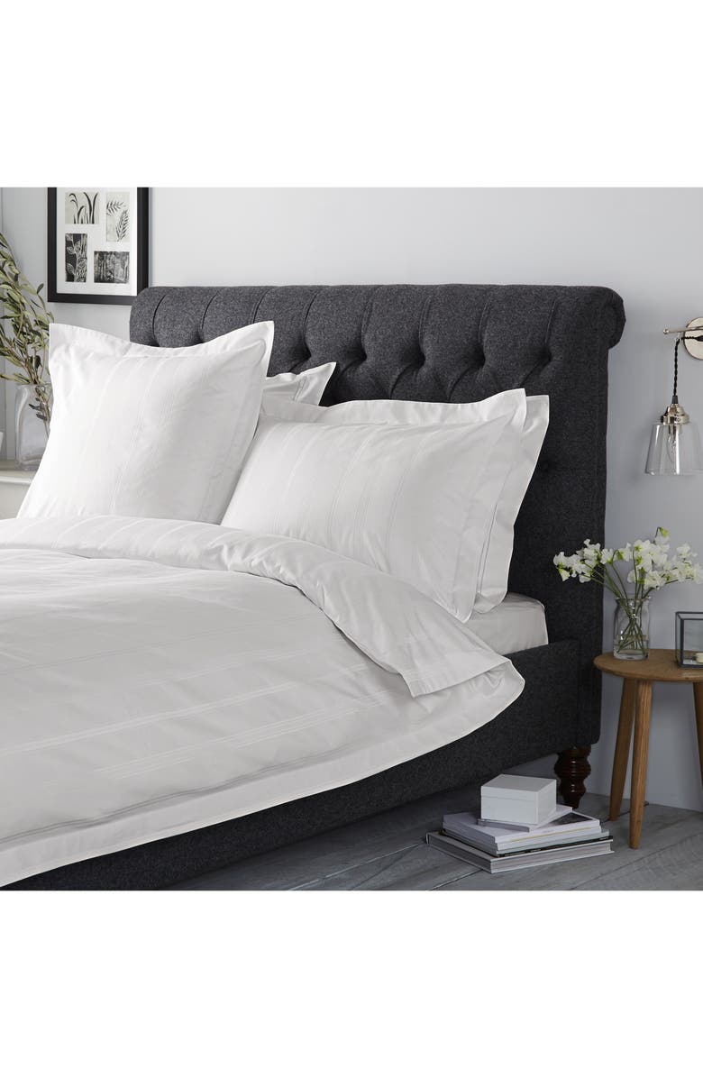 The White Company Stripe Border Duvet Cover & Sham Set, Main, color,