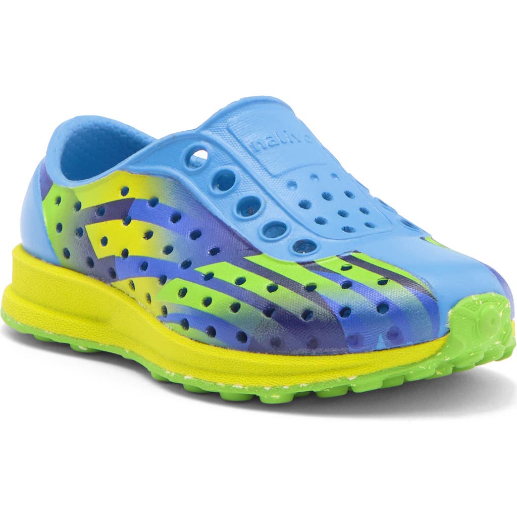 Native Shoes Robbie Floral Water Friendly Perforated Slip-on In Blue