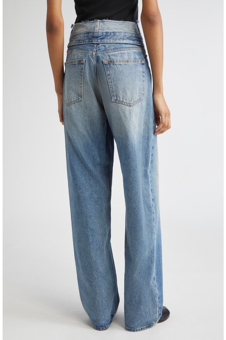 Released Waistband Straight Leg Jeans, Alternate, color, LIGHT BLUE