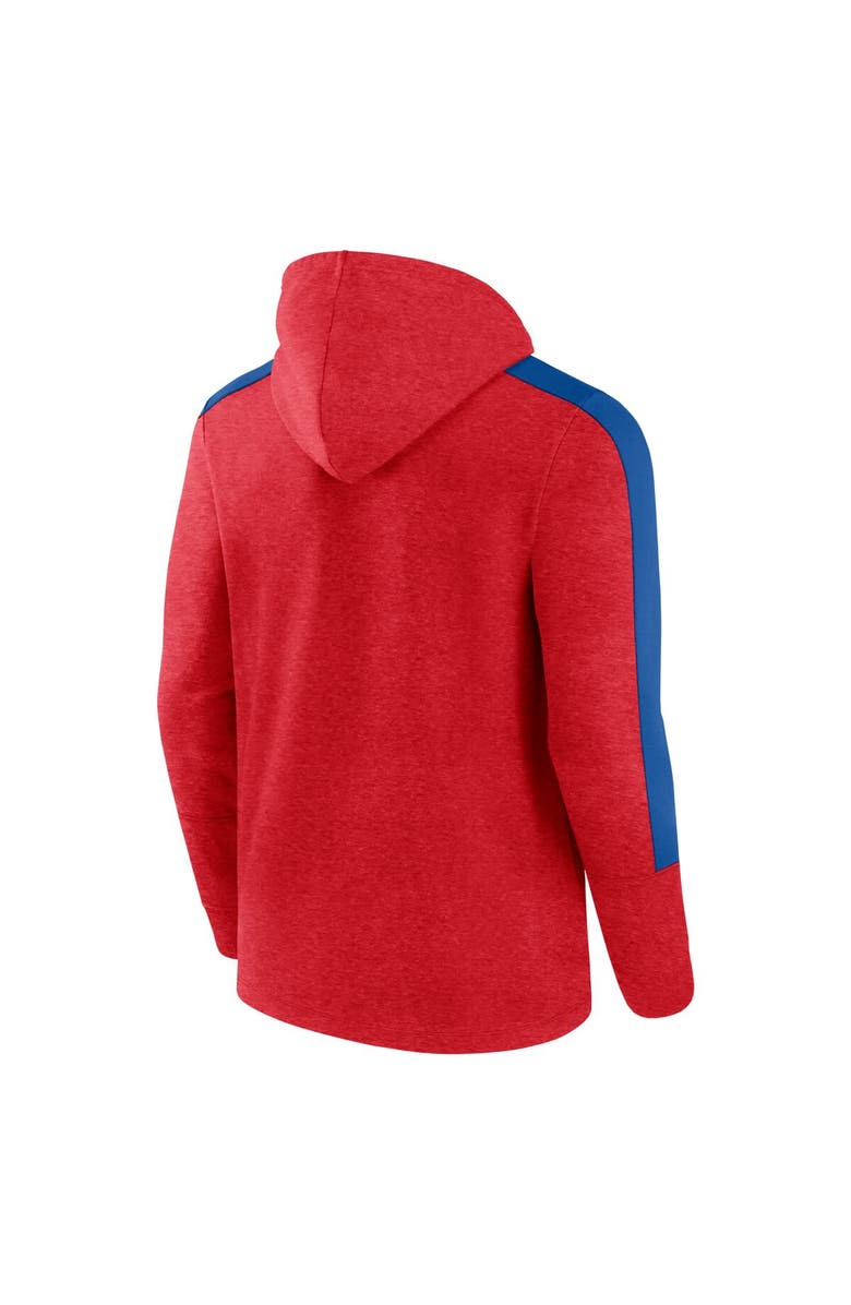 FANATICS Men's Fanatics Heather Red Philadelphia Phillies Gains Fleece Full-Zip Hoodie, Alternate, color, 
