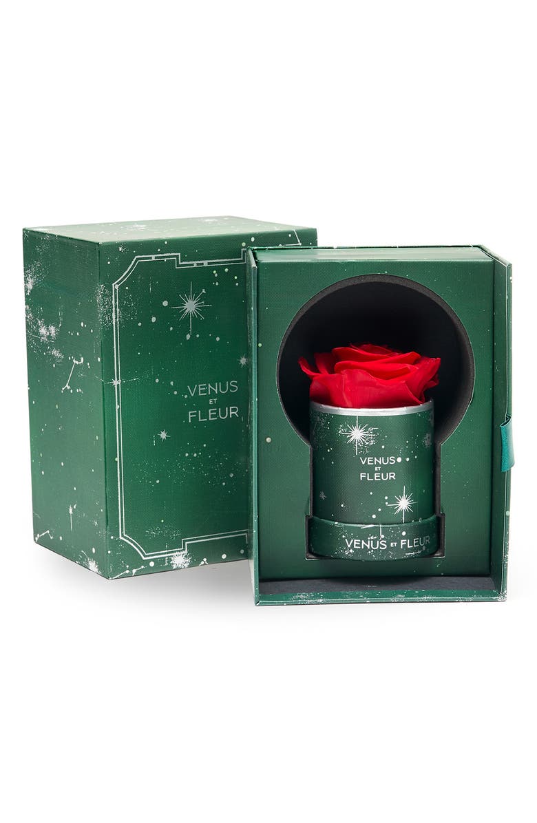 Venus ET Fleur Mini Round Holiday Zodiac Red Eternity Rose<sup>®</sup>, Alternate, color, Red