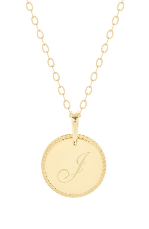 Brook and York Milia Initial Pendant Necklace in Gold J 