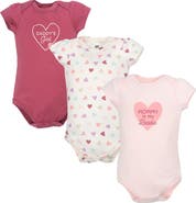 Hudson Baby 3Pk Cotton Bodysuits
