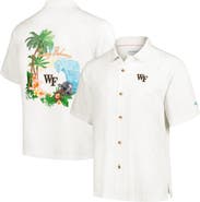 Tommy Bahama Men's Tommy Bahama Cream Wake Forest Demon Deacons Castaway Game Camp Button-Up Shirt