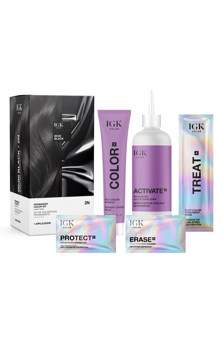 IGK Permanent Color Kit, Main, color, 00:00 Black