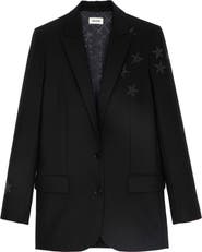 Zadig & Voltaire Viva Strass Star Embellished Blazer
