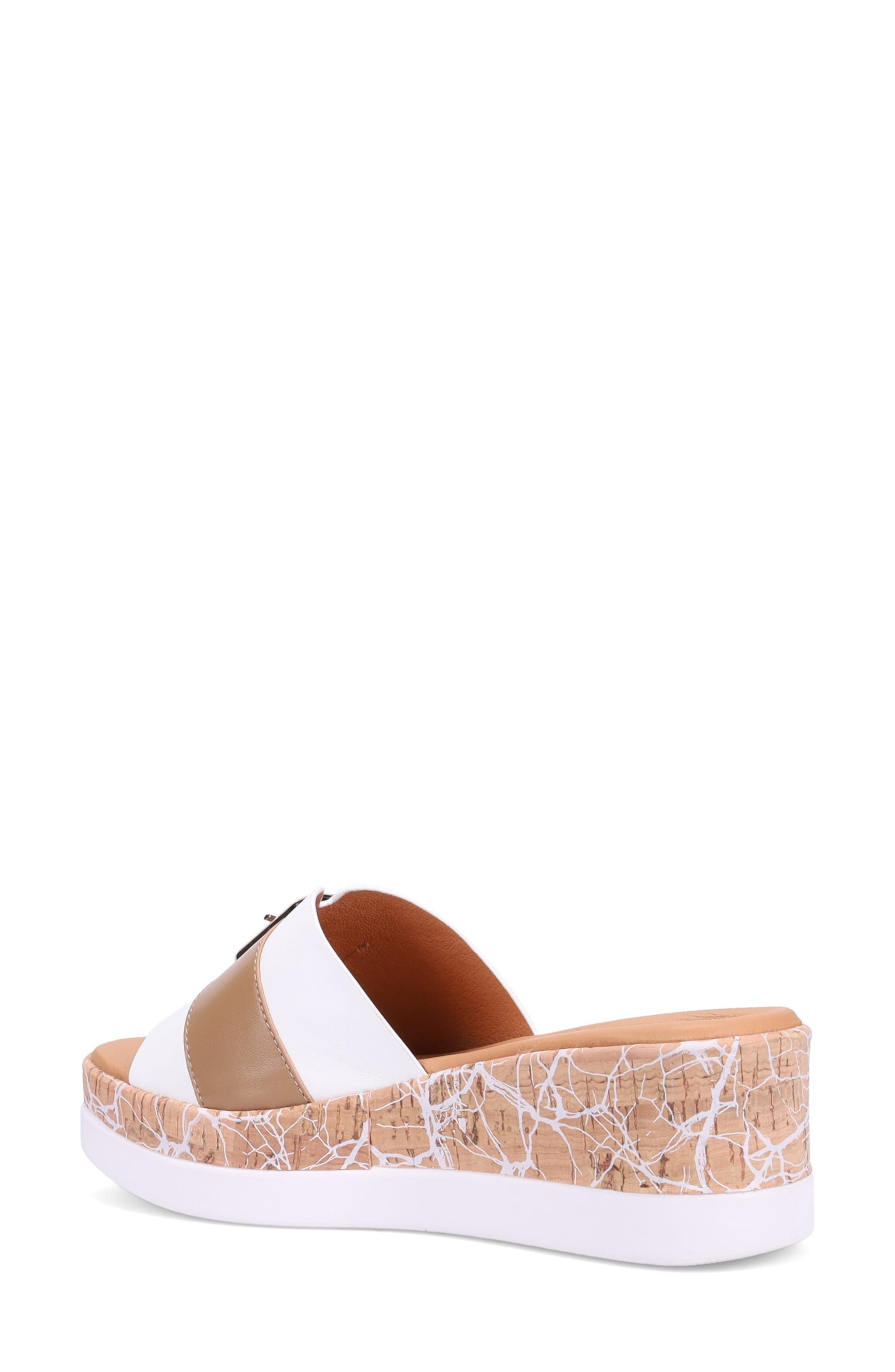 Ron White Taelyn Slide Platform Sandal, Alternate, color, White
