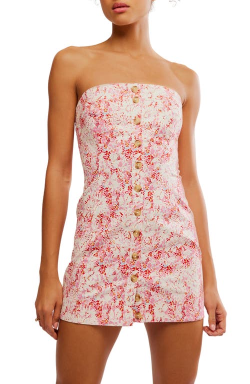 FREE PEOPLE FREE PEOPLE TOMAS FLORAL PRINT STRAPLESS MINIDRESS 