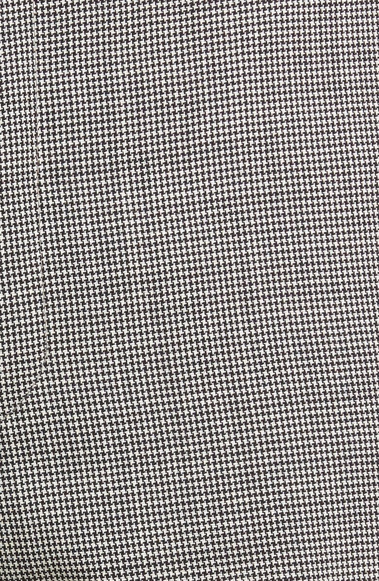 Berle Flat Front Houndstooth Wool Trousers, Alternate, color, Charcoal