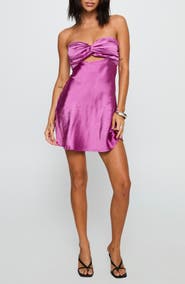 Princess Polly Faviola Strapless Satin Minidress