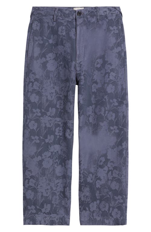 Paul Smith Men's Tapered Trouser Floral Pattern In 46_indigo