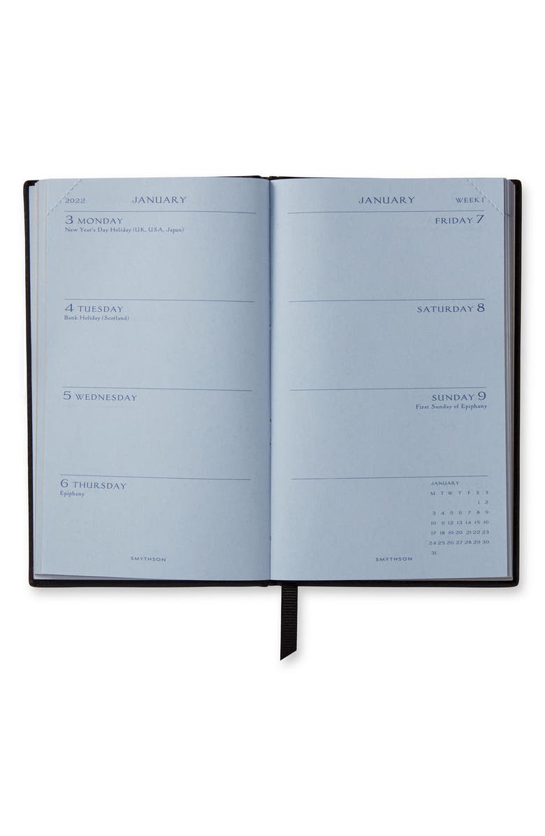 Smythson Smythoson Crossgrain Leather 2022 Diary, Alternate, color,