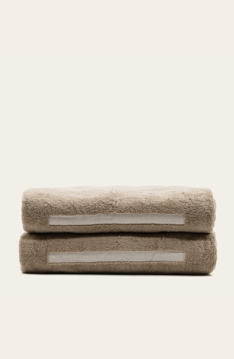 Italic Sorrel Bath Towel Set, Main, color, Tan & Ecru