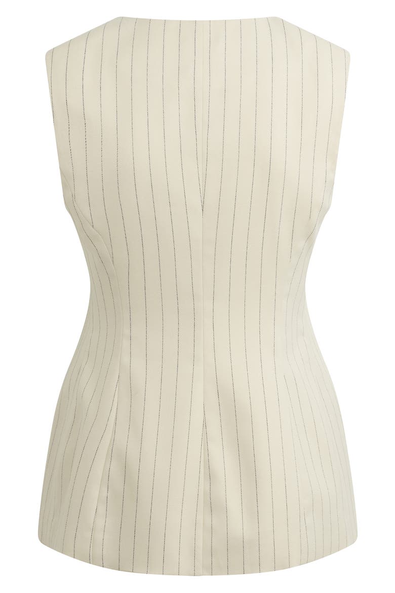 The Diana Pinstripe Vest, Alternate, color, IVORY/ NAVY PINSTRIPE