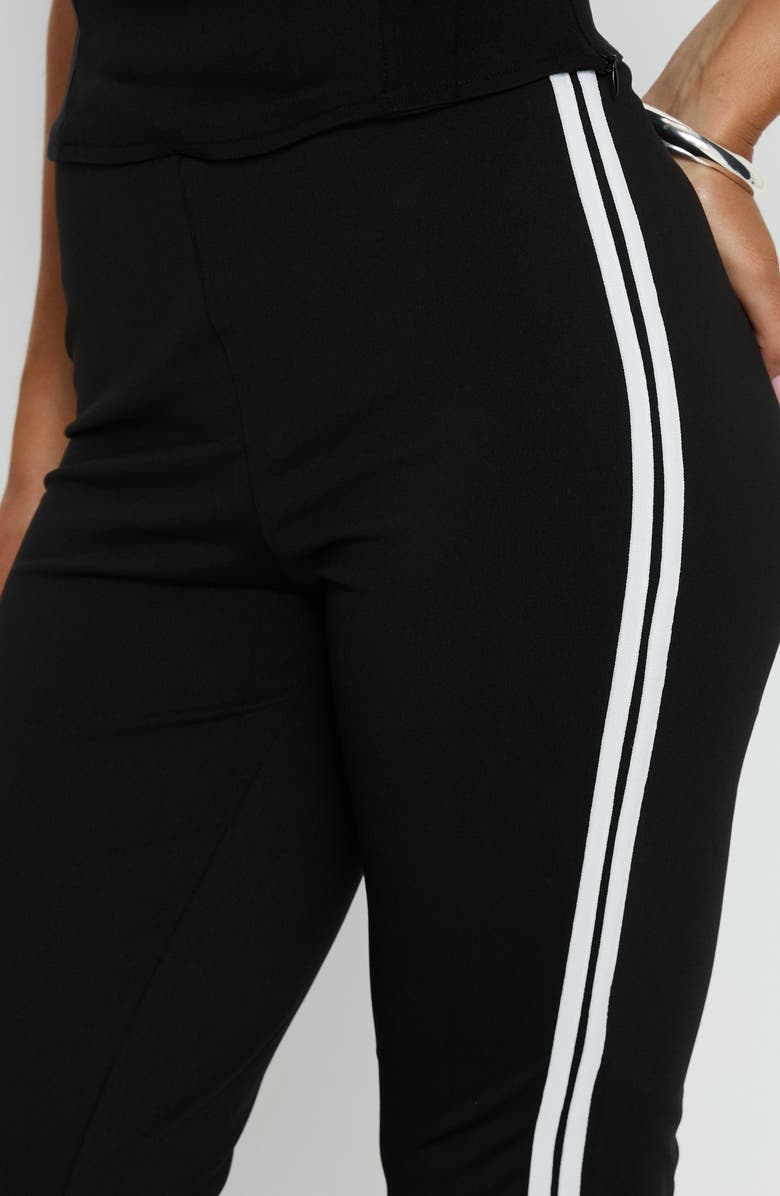 Princess Polly Jobey Stripe Capri Pants, Alternate, color, Black