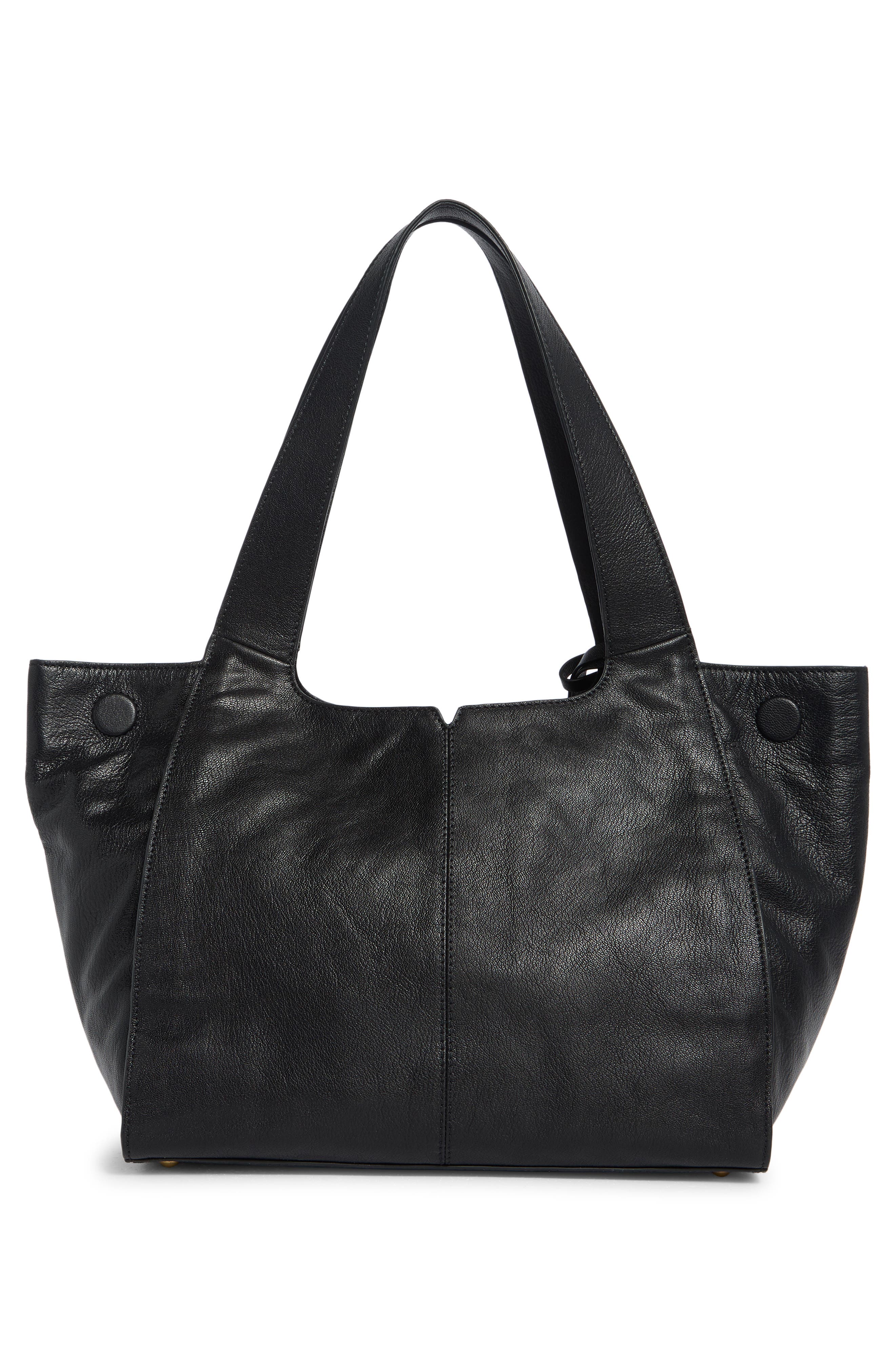 Vince Camuto Aleah Leather Tote Bag, Alternate, color, Black 01