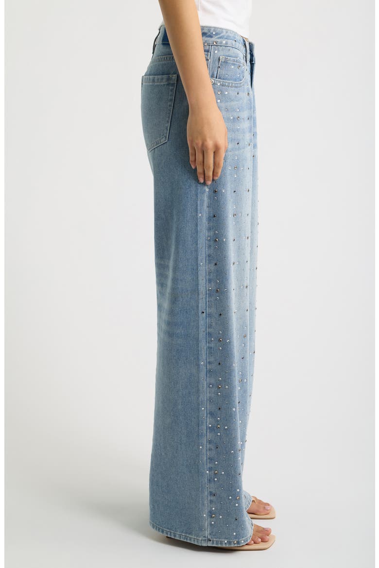 Mixed Stone Low Rise Wide Leg Jeans, Alternate, color, MEDIUM VINTAGE WASH