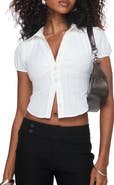 Princess Polly Sakshi Short Sleeve Button-Up Shirt