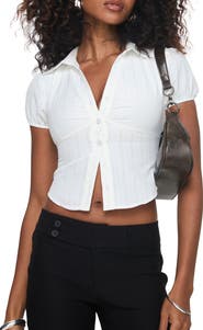 Princess Polly Sakshi Short Sleeve Button-Up Shirt