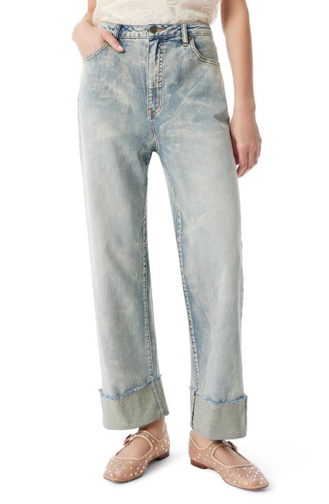 Cuffed Wide Leg Jeans (Hypnosis)