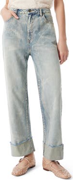 Robert Rodriguez Cuffed Wide Leg Jeans