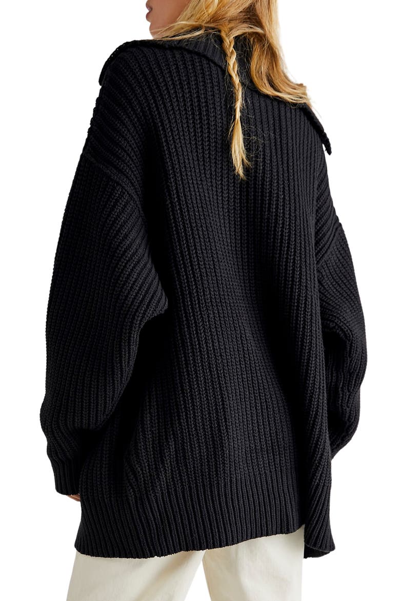 Swim Too Deep Cardigan, Alternate, color, BLACK