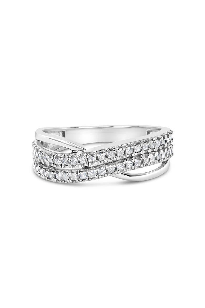 10K White Gold 1/2 Cttw Princess Diamond Split Shank Band Ring, Main, color, White Gold