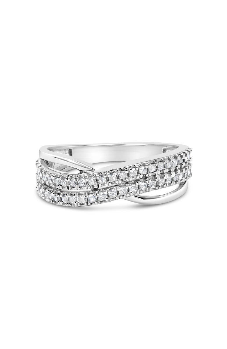 Haus of Brilliance 10K White Gold 1/2 Cttw Princess Diamond Split Shank Band Ring, Main, color, White Gold